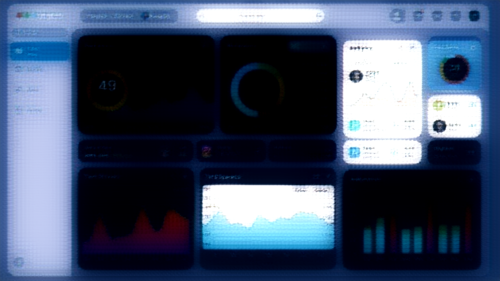 Fitness app analytics dashboard displaying progress tracking and social features