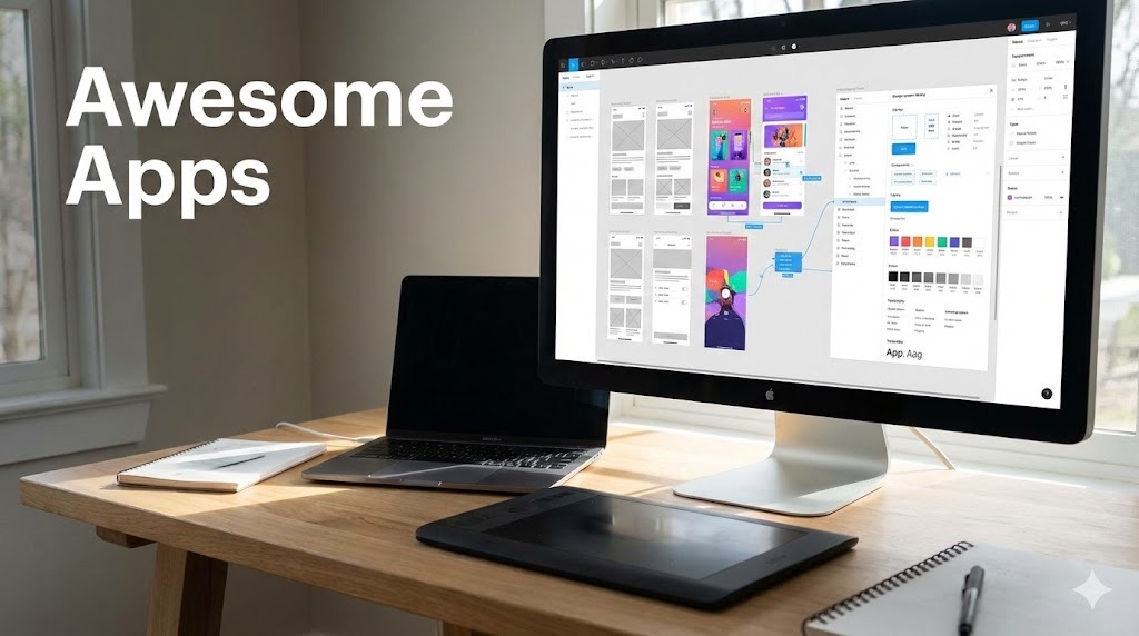 Figma interface showing mobile app design wireframes and prototypes