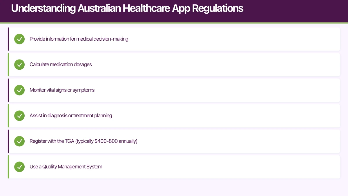Understanding Australian Healthcare App Regulations Infographic
