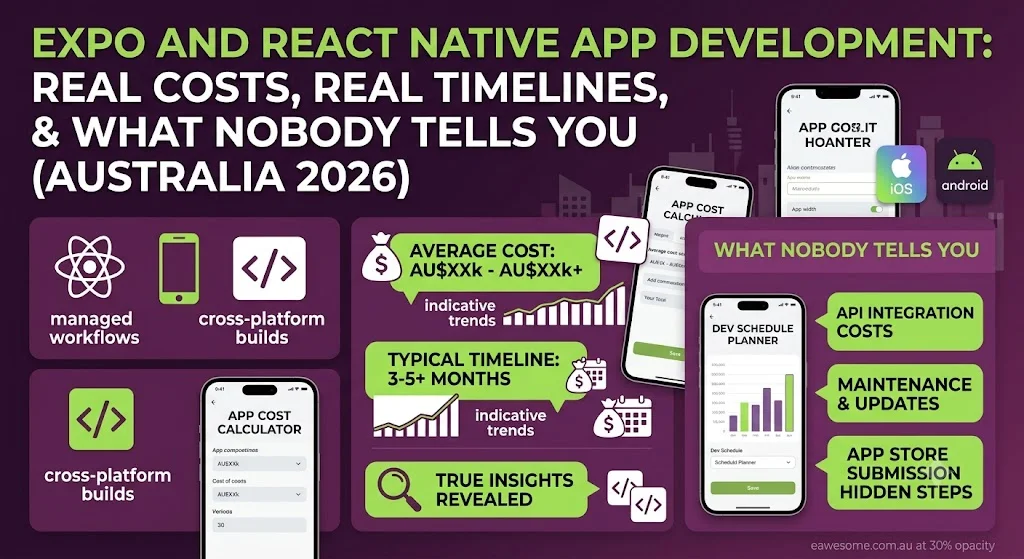 Expo and React Native App Development: Real Costs, Real Timelines, and What Nobody Tells You (Australia 2026)