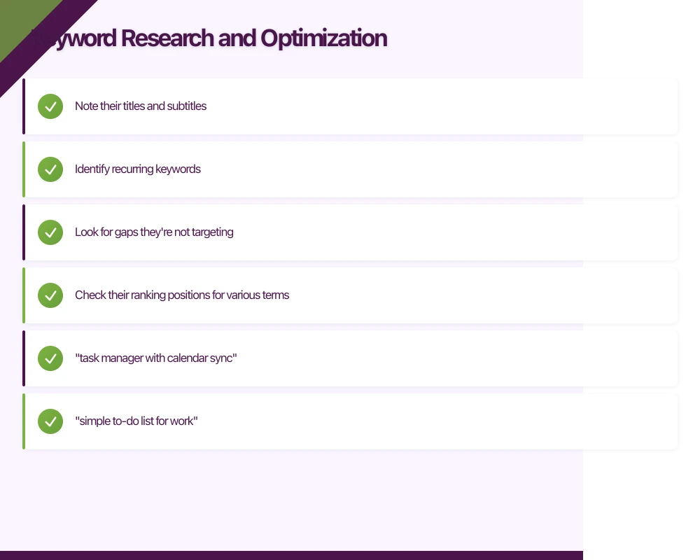 Keyword Research and Optimization Infographic