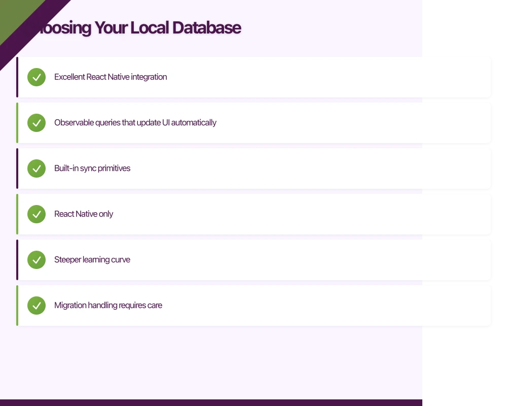 Choosing Your Local Database Infographic