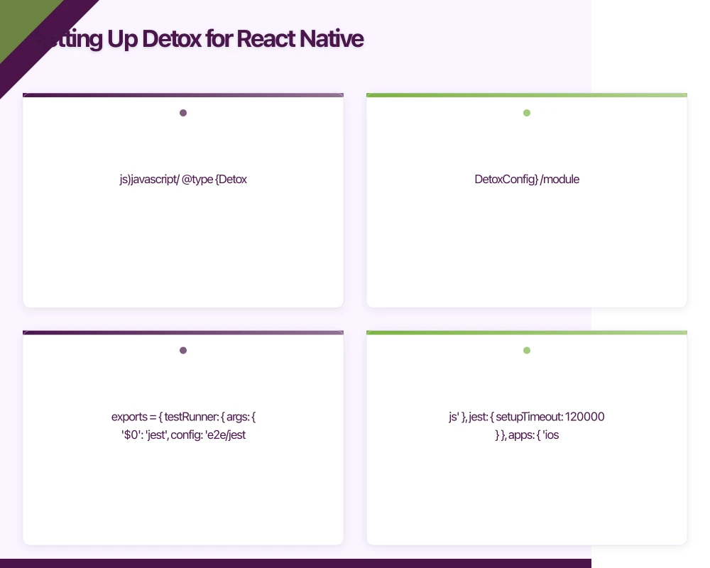 Setting Up Detox for React Native Infographic