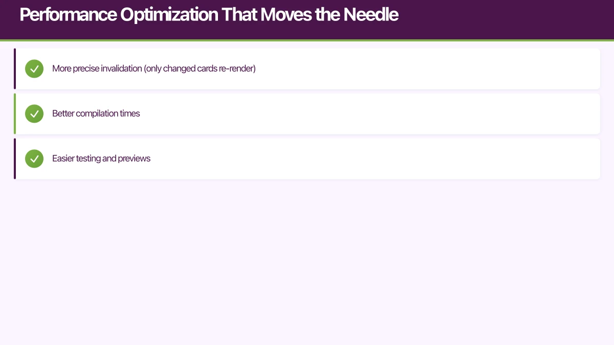 Performance Optimization That Moves the Needle Infographic